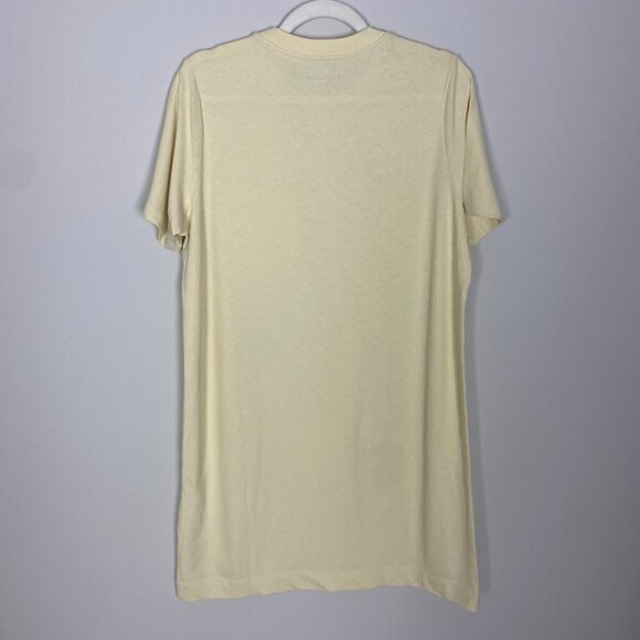 Everlane The Weekend Tee Dress Yellow Mini Pocket Womens Size Medium - Picture 5 of 6